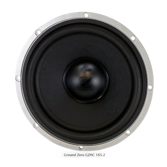 Ground Zero GZHC 165.2 2-drożny pasywny zestaw głośnikowy Sound Quality o średnicy woofera 165 mm. Moc woofera 130 W RMS